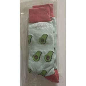 Harvey Cleary Avocado Blue Pink Socks One Size New